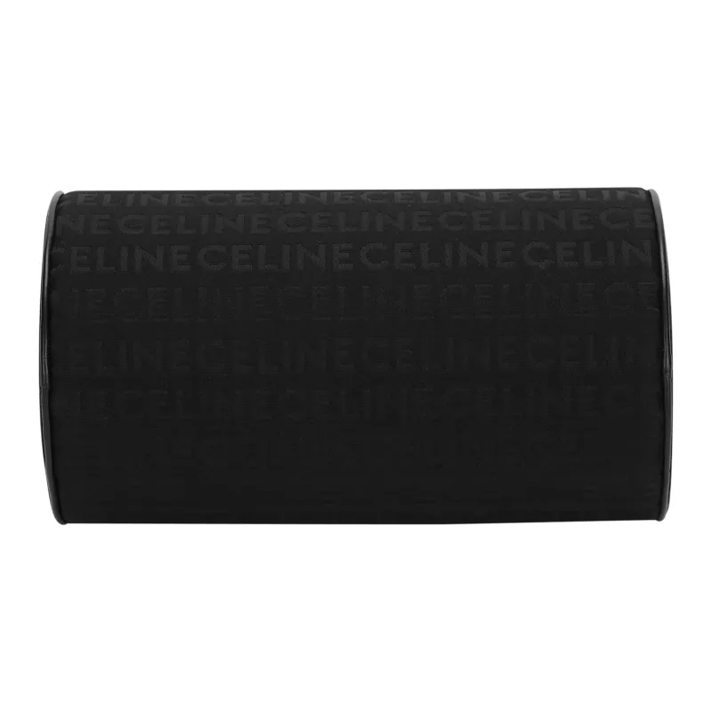 CELINE Jacquard Fabric With Cow Leather Binding Cylinder Bag, Crossbody Bag, Shoulder Bag Men's Black-6