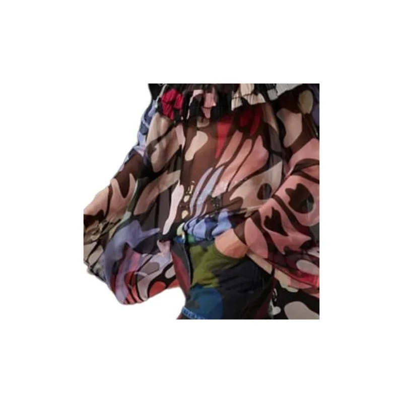CHANEL SS22 Chiffon Shirts Women's Multicolor-4