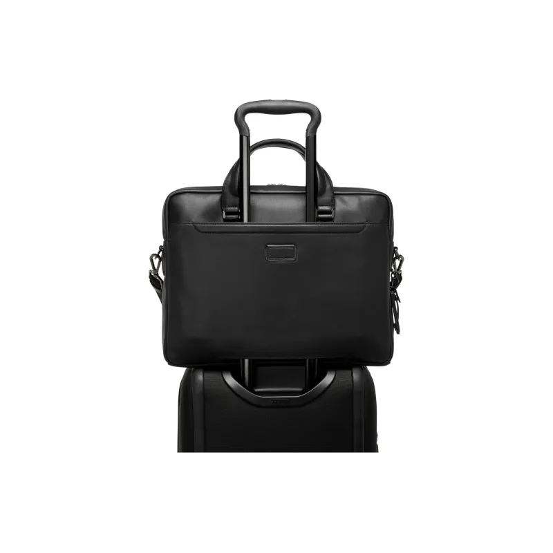 TUMI Harrison Leather Briefcases Men's Black-3