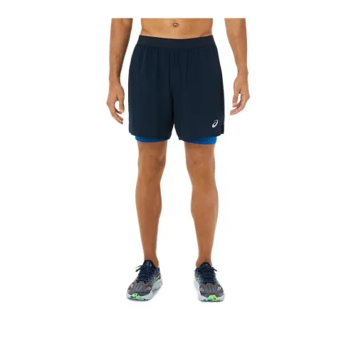 Asics Road 2-N-1 7in Short Casual Shorts Men's Marine Blue