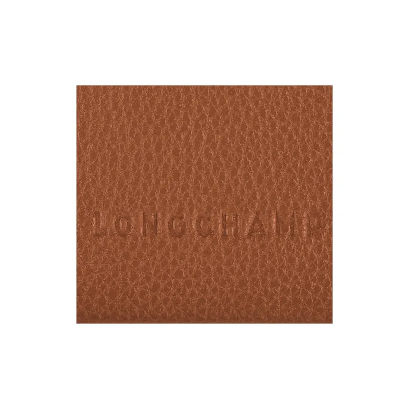LONGCHAMP Le Foulonné Cow Leather Card Holder Card Holder Unisex Brown-2