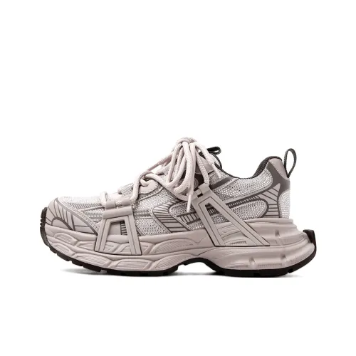 CAMEIDO Cushioning Height Increase Low Top Chunky Sneakers Women's Pink