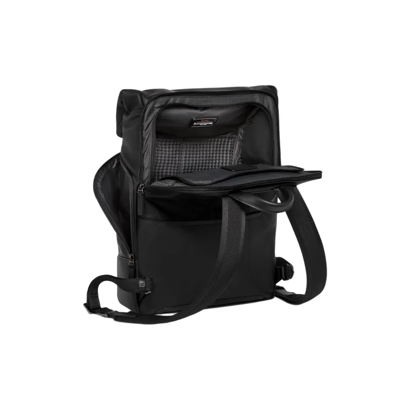 TUMI Harrison Leather Backpack Unisex Black-4
