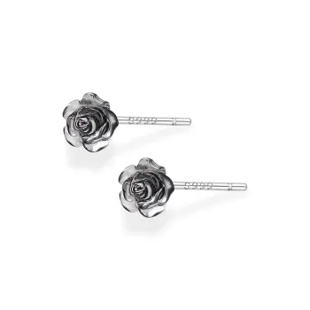 JOLLY NOTE Sterling Silver Stud Earrings Women's Good Luck
