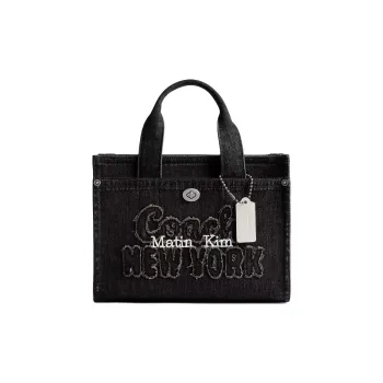 COACH Denim Tote Bag, Shopping Bag, Shoulder Bag, Crossbody Bag, Handbag Medium Size Women's Black