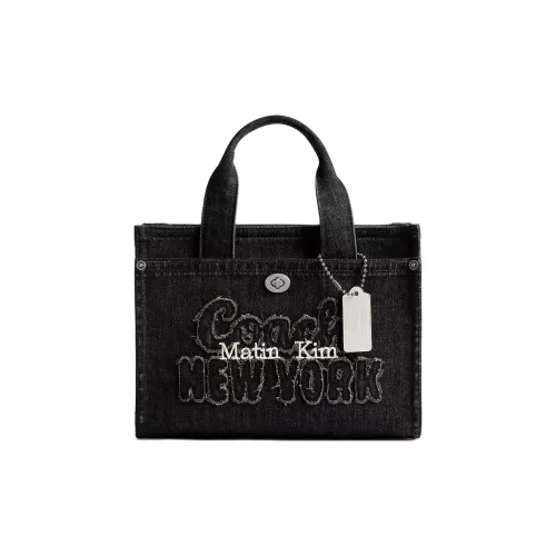 COACH Denim Tote Bag, Shopping Bag, Shoulder Bag, Crossbody Bag, Handbag Medium Size Women's Black