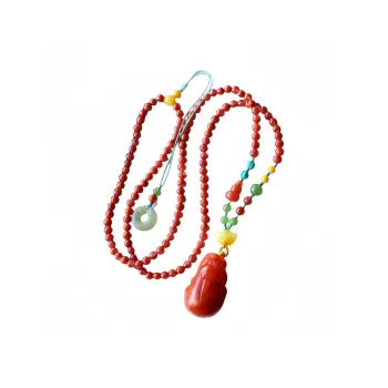 Xifeng Building Southern Red Agate Necklaces Unisex