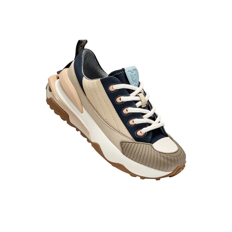 OGR Cushioned Height Increase Lightweight Breathable Anti-Rollover Low-Top Casual Running Shoes Unisex Khaki-6