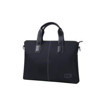 SEPTWOLVES Oxford Laptop Bag Handbag Regular Unisex Black