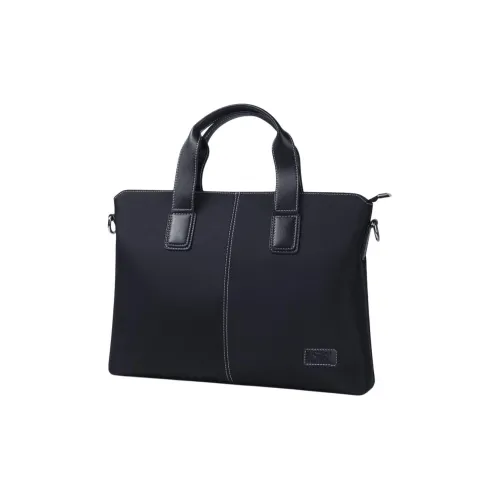 SEPTWOLVES Oxford Laptop Bag Handbag Regular Unisex Black