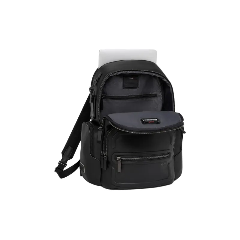TUMI Harrison Leather Backpack Unisex Black-3