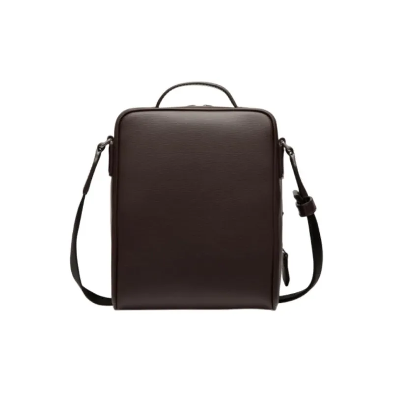 BALLY Cow Leather Crossbody Handbags Men's Ebony-3