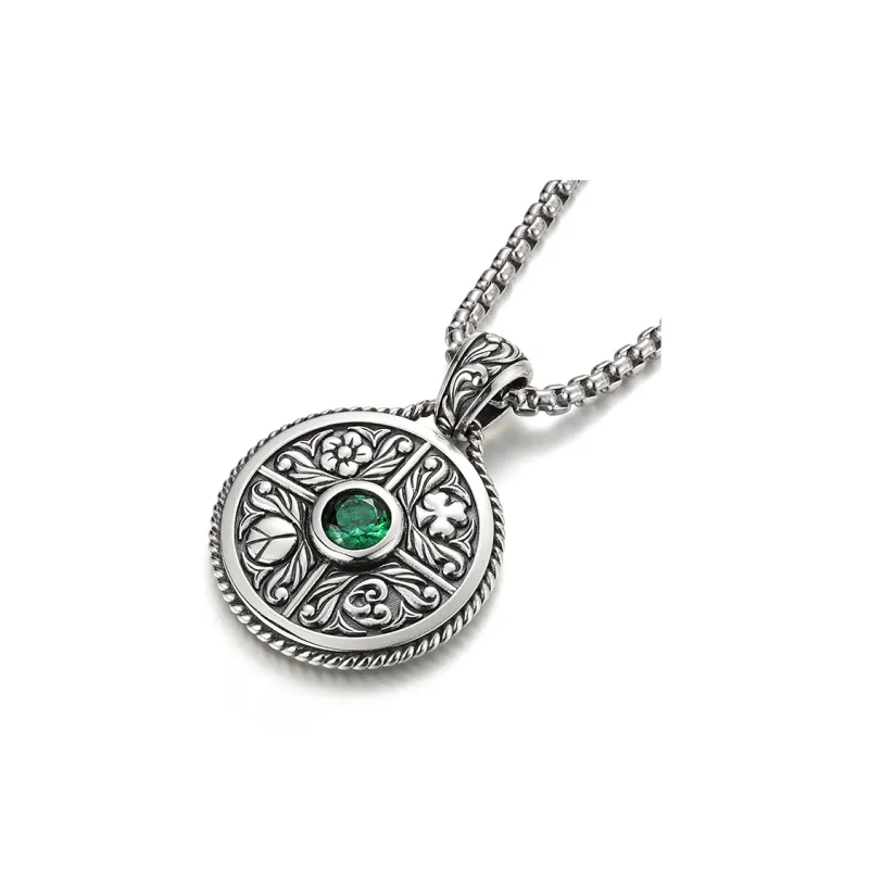 IDEAGEMER 925 Sterling Silver Necklaces Men's-5