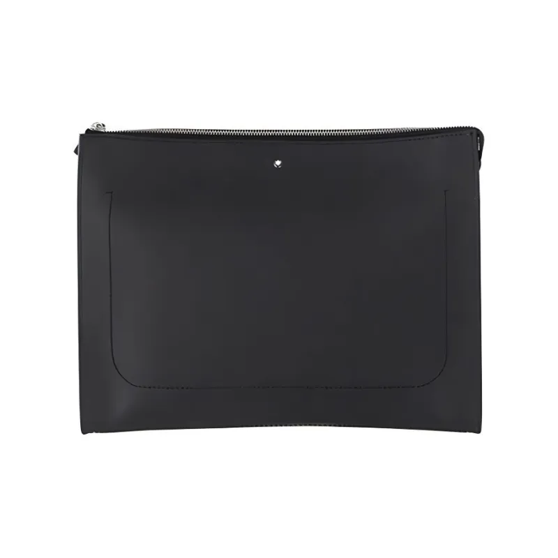 MONTBLANC Leather Briefcase, Document Holder, Clutch Regular Men's Black-1