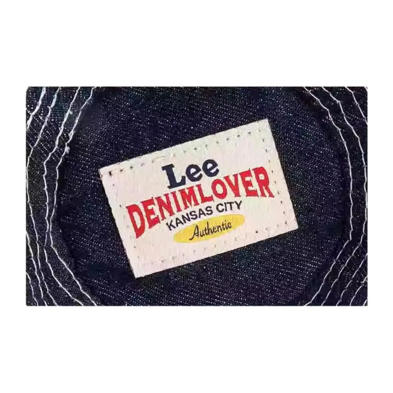 Lee Denim Coin Purse With Charm Bag Accessory Mini Unisex Vintage Light Blue/Antique Indigo/Full Wheat Brown-2