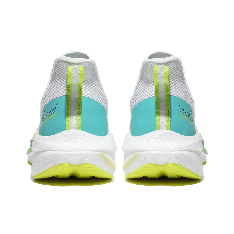 AVJV Cushioning Anti-Slip And Wear-Resistant Low-Top Carbon Plate Casual Sprint Running Shoes Unisex White Cyan Yellow-4
