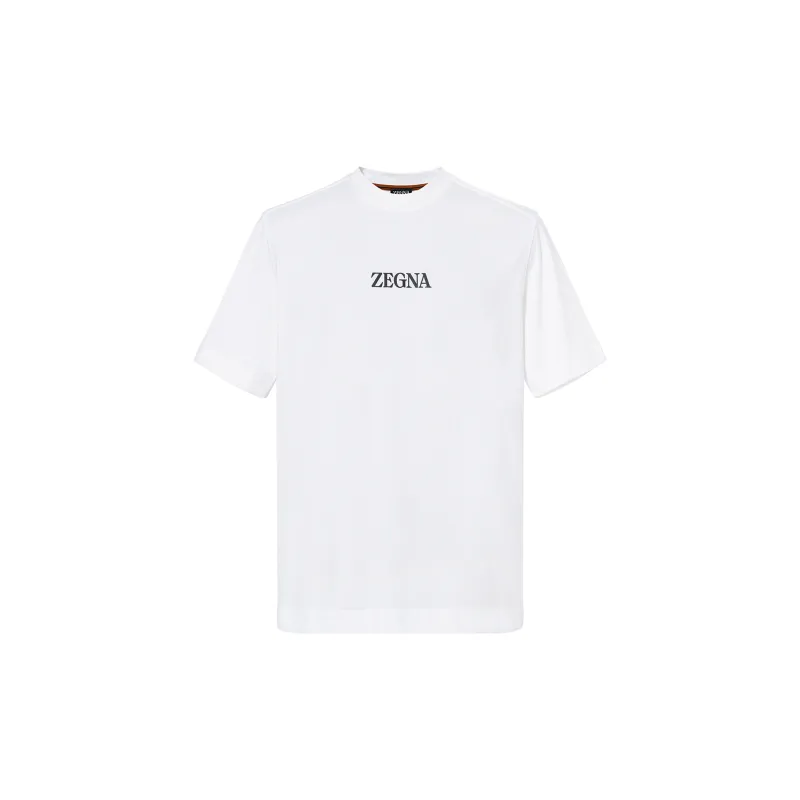 Ermenegildo Zegna Logo Printed Crewneck T Shirt-0