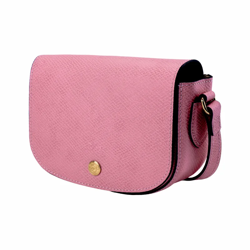 LONGCHAMP Cow Leather Shoulder Bag Crossbody Bag Women's Pink-3