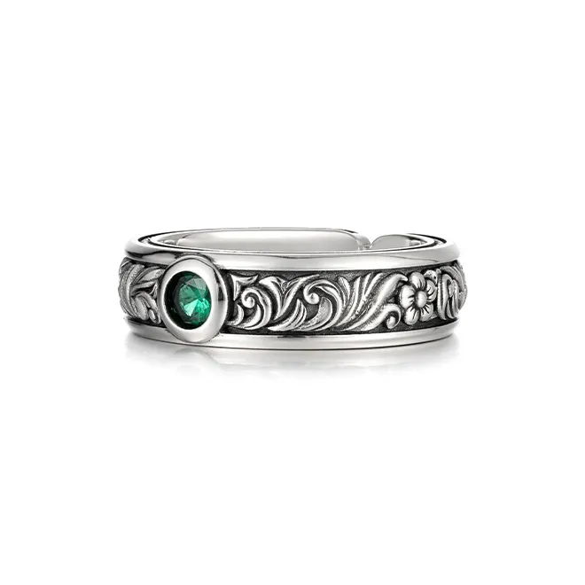 IDEAGEMER 925 Sterling Silver Rings Men's-3