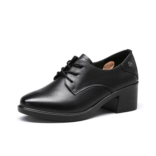 Spider King Chunky Heel High Heels 5cm Women's Black