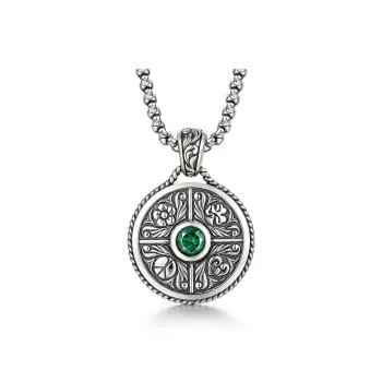 IDEAGEMER 925 Sterling Silver Necklaces Men's