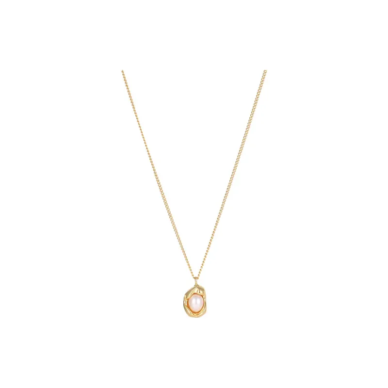 VIOLET S925 Silver Pearl Necklaces Women's-0