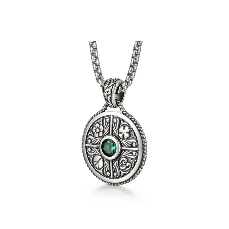 IDEAGEMER 925 Sterling Silver Necklaces Men's-2