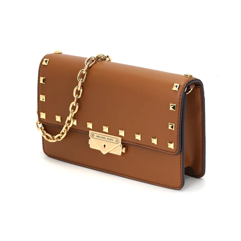 MICHAEL KORS Cece Artificial Leather Envelope Bag, Shoulder Bag, Crossbody Bag Medium Size Women's Brown-2