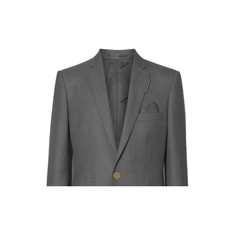 Burberry Business Suits Men Gray-3