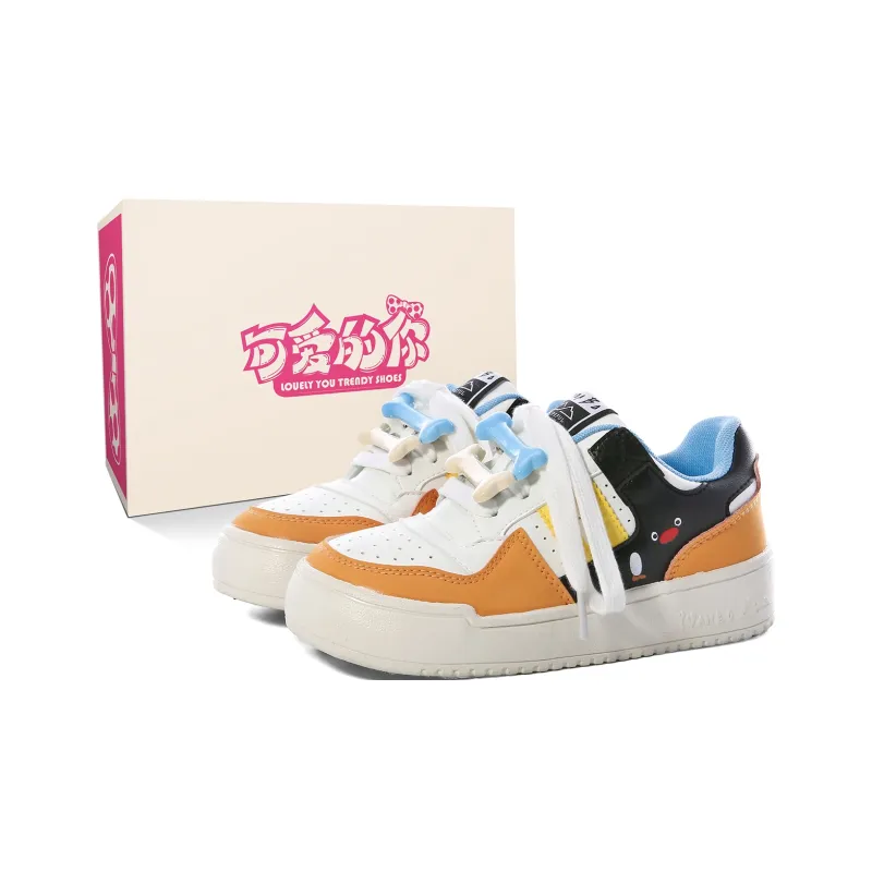 Lovely You Lightweight And Breathable Low Top Skateboard Shoes Women's Orange-24