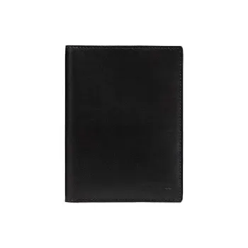 COACH Passport Case Calfskin Passport Holder Wallet Men's Black