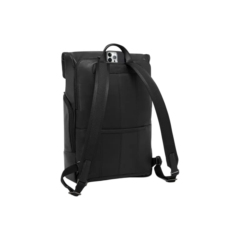 TUMI Harrison Leather Backpack Unisex Black-1
