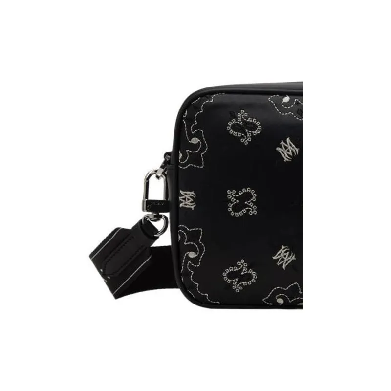 AMIRI Grained Calfskin Camera Bag Shoulder Bag Crossbody Bag Men's Black-3