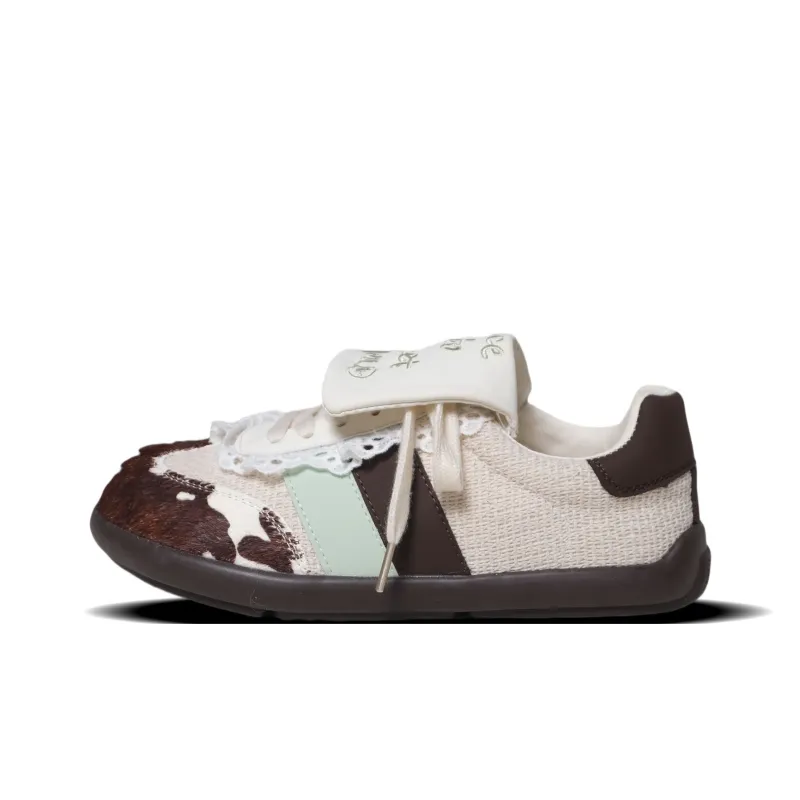 EYGPAP Lace Cream Puff Slip Resistant Low Top Casual Shoes Women's-6