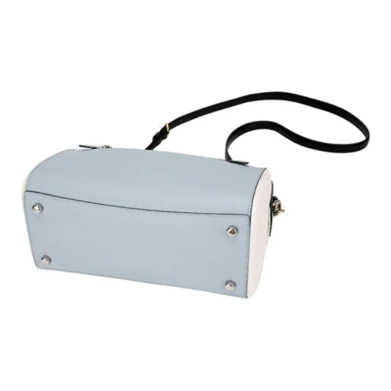 COACH Rowan Artificial Leather Shoulder Bag, Crossbody Bag, Handbag Medium Size Women's Sky Blue-4