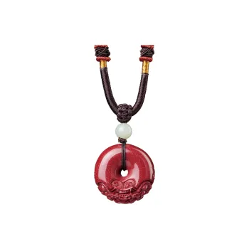 Moonstone Edge Reconstructed Cinnabar Pendants Unisex
