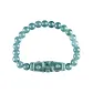 Blue Water 9 Eye Dzi Bead Beaded Bracelet