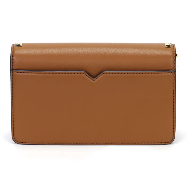 MICHAEL KORS Cece Artificial Leather Envelope Bag, Shoulder Bag, Crossbody Bag Medium Size Women's Brown-4
