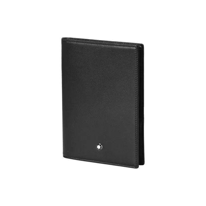 MONTBLANC Cow Leather Clutch Passport Holder Men's Black-2