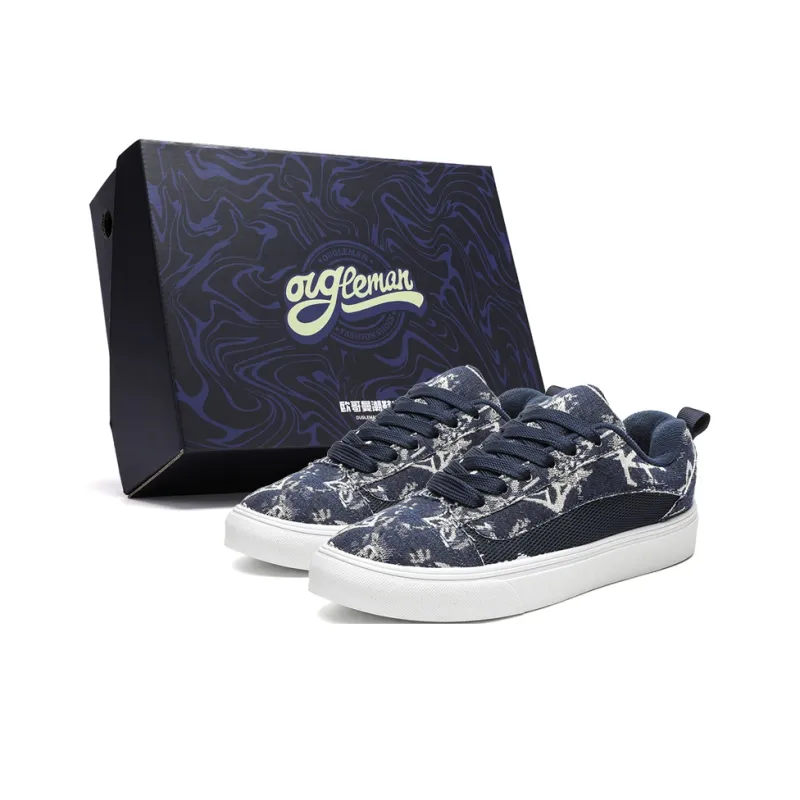 OUGLEMEN Lightweight Wear-Resistant And Slip-Resistant Low-Top Canvas Shoes Unisex Box-0