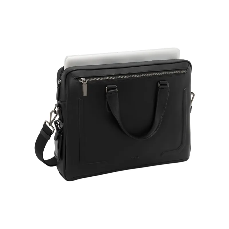 TUMI Harrison Leather Briefcases Men's Black-1