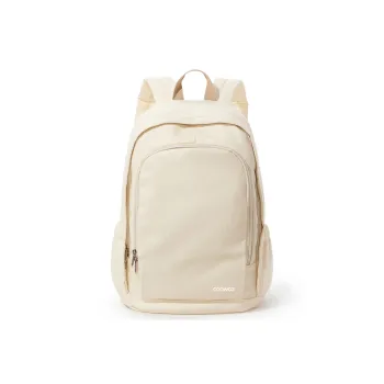 COOWOZ Canvas Backpack Unisex Black/Ecru