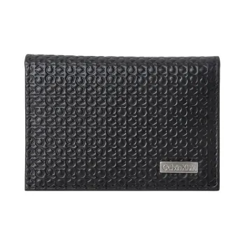 CALVIN KLEIN Leather Card Holder Unisex Black
