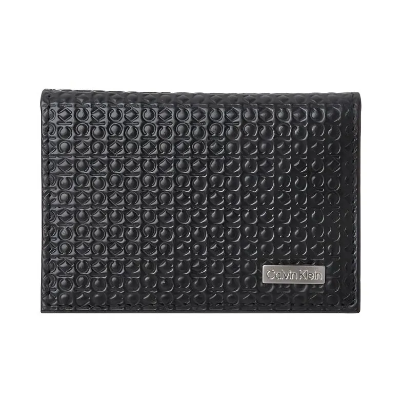 CALVIN KLEIN Leather Card Holder Unisex Black-0