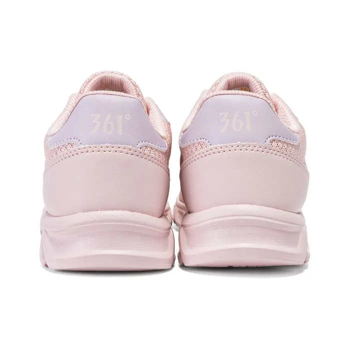 361° Cushioning Wear Resistant Low Top Casual Running Shoes Women's Light Peach Pink-4