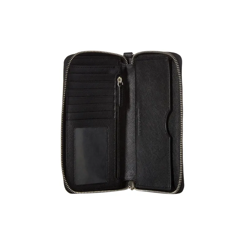 MICHAEL KORS Jet Set Travel Litchi Grain Leather Wallets Clutches Regular Women's Black-1