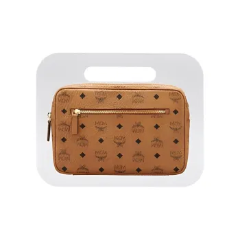 MCM Acrylic Coated Canvas Clutch Regular Women's Yellow