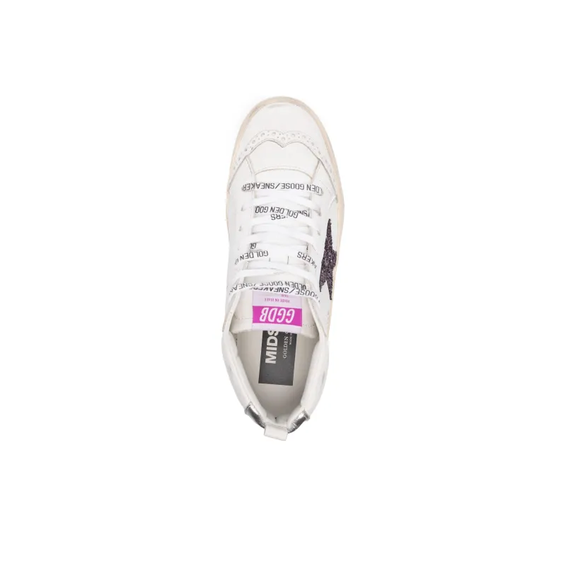 Golden Goose Mid Star Mid Top Skateboard Shoes Women's White-4