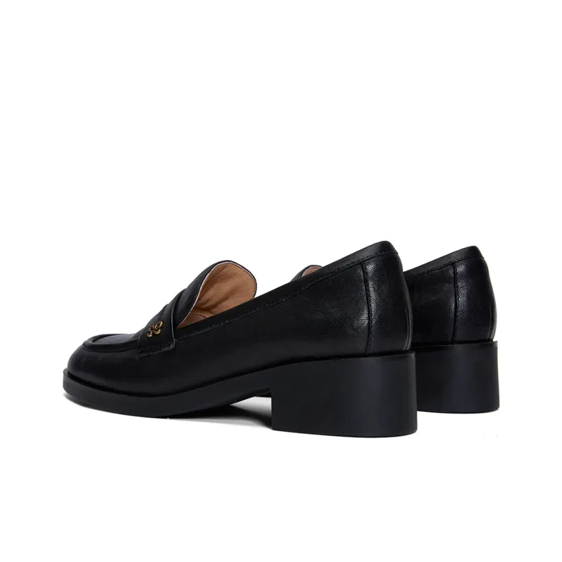 PT'SON Loafers 4.4cm Women's Black-4