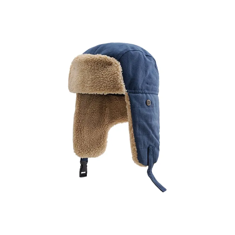 Yalu Polyester Trapper Hats Unisex Black/Green/Khaki/Navy Blue-4